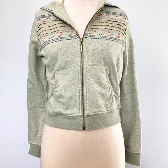 Flying Tomato Sweaters - Flying tomato Embroidered fill zip sweatshirt